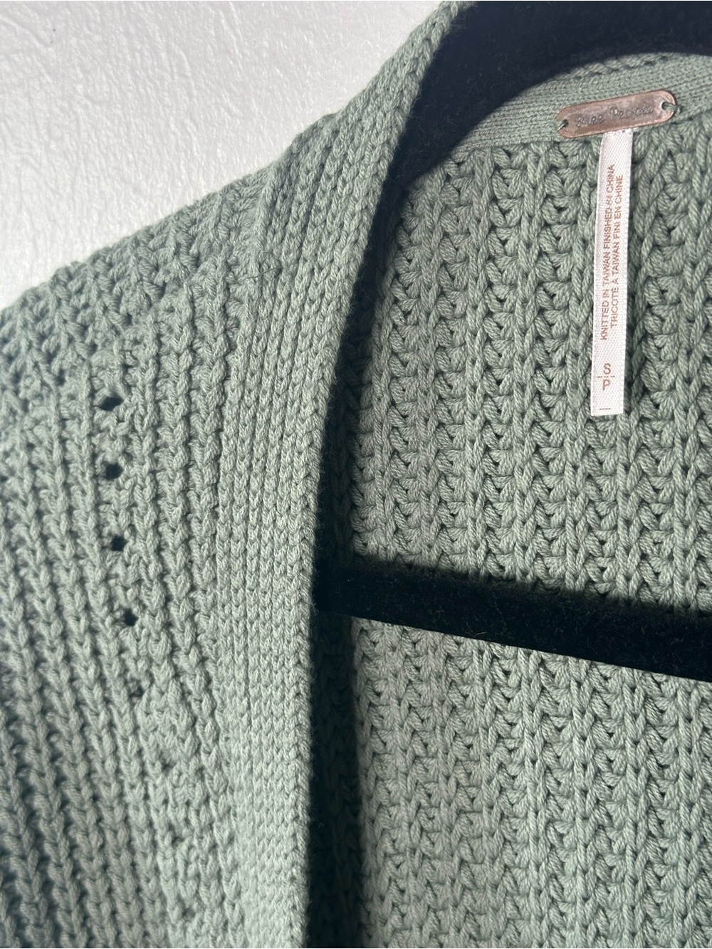 Free People Nightingale Cardi in Muted Sage Green - Picture 5 of 8